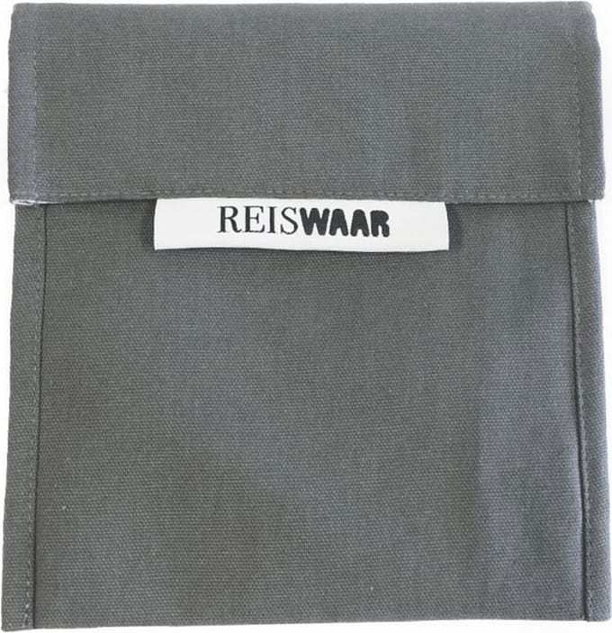 ReisWAAR - Herbruikbare boterhamzakje XL - Grijs
