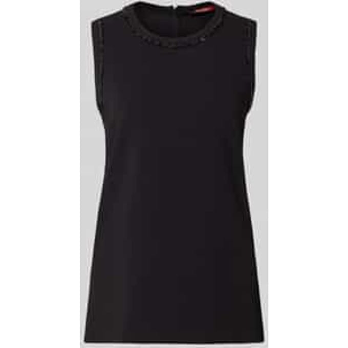 Regular fit blousetop met siersteentjes model 'MSTZAINO'