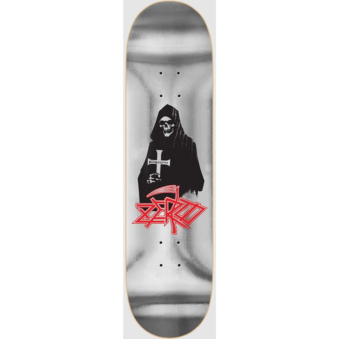 Zero X Pleasures Reaper 8.25" Skateboard Deck grijs