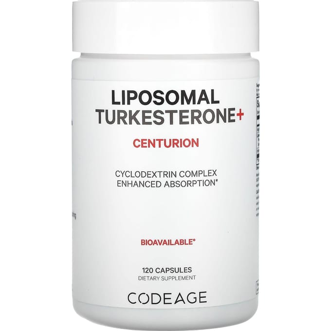 Codeage, Liposomale Turcesterone+ Centurion, 120 capsules