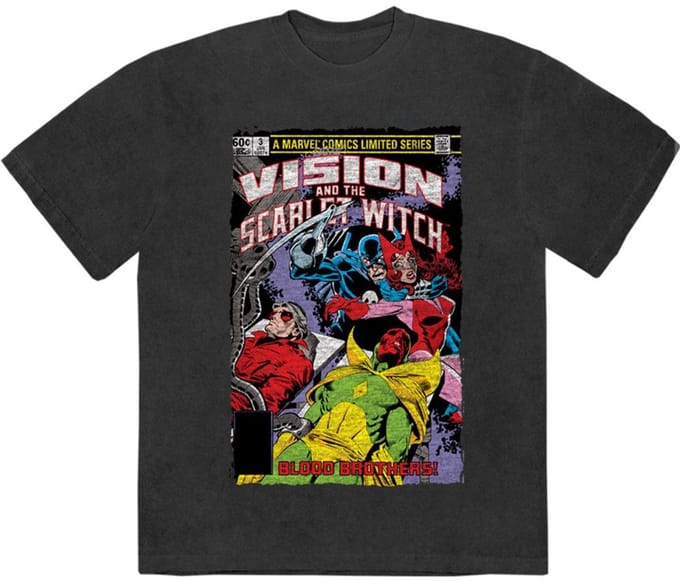 Marvel WandaVision - Vision/Scar Witch Blood Bros Heren Tshirt - M - Zwart