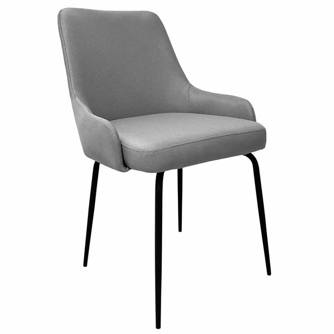 Lezen-Eetkamerstoel - 2 Pack - Lichtgrijs Stof