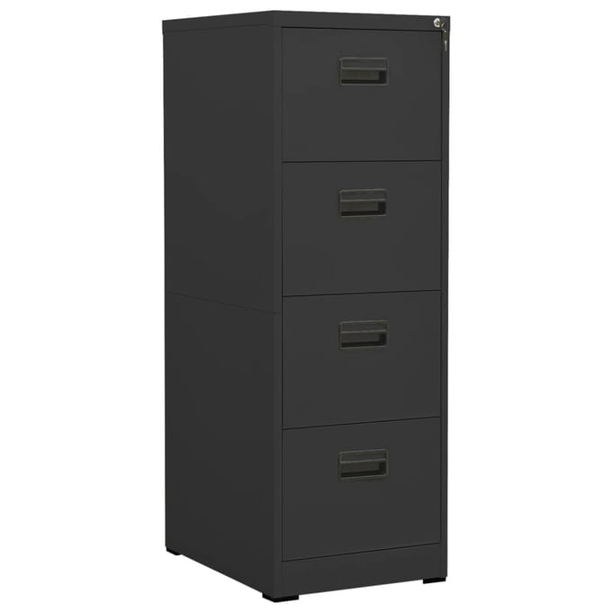 vidaXL - Archiefkast - 46x62x133 - cm - staal - antracietkleurig