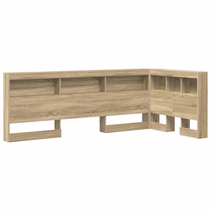 vidaXL - Opberghoofdbord - Sonoma - Eik - Bewerkt - hout