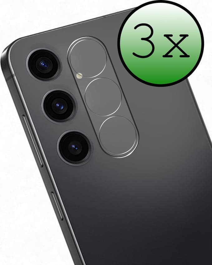 Camera Lens Protector - 3 Stuks Geschikt voor Samsung Galaxy S24 Plus - Camera Screenprotector Beschermglas - Gehard Glas - Tempered Glass - Screen Protector