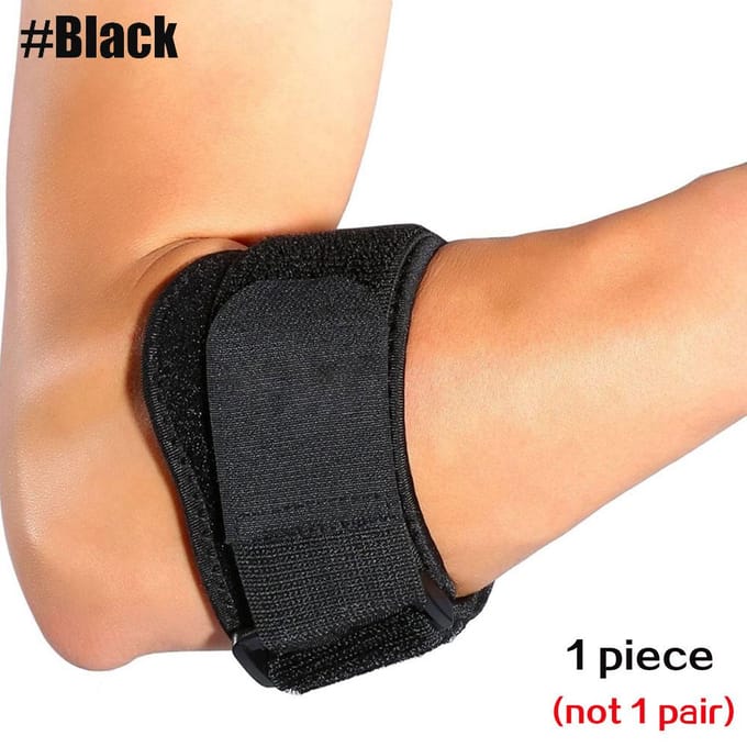 1 Pièce Support de Coude de Tennis avec Points d'Acupression pour Hommes et Femmes Golfeurs Elbow Golfeurs Elbow white