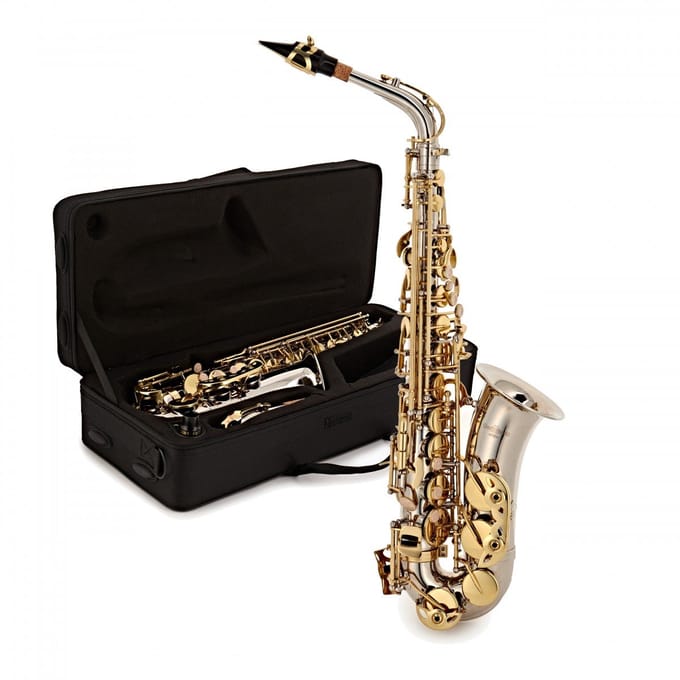 Altsaxofoon van Gear4music, Nikkel & Goud