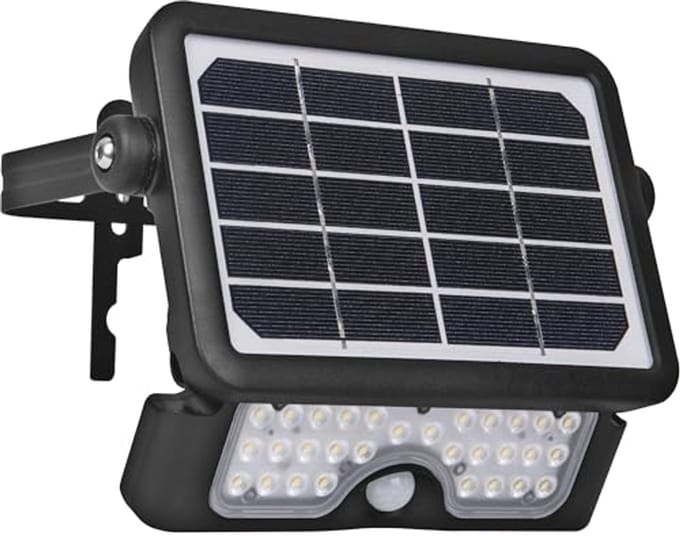 Zonneschijnwerper met PIR-bewegingsmelder - 5 Watt LED, IP65, Buitenverlichting