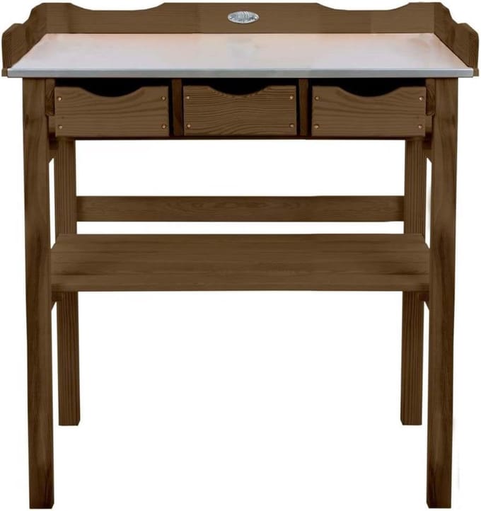 Esschert - Design - Oppottafel - met - lades - bruin