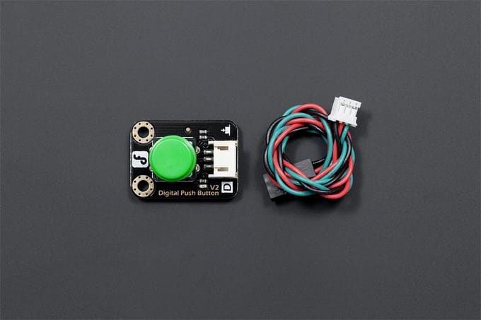 Gravity: Digital Push Button DFR0029 - Kleur Groen - Geschikt voor Arduino