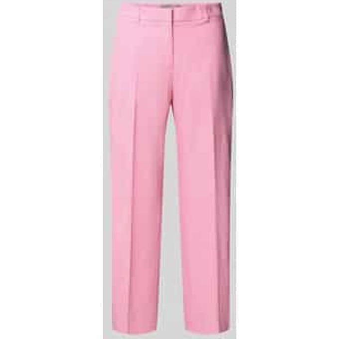 straight fit stoffen broek van linnenmix