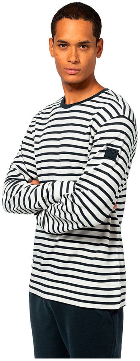 Super.natural Solution Stripe Bio Trui Wit XL Man