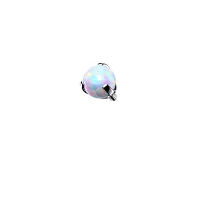 Dermal top opal wit 1.2mm - LMPiercings