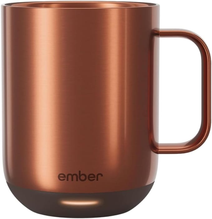 Slimme Mok - Verwarmde Beker - Dranken Warm Houden - Temperatuur Controle - 295 ml - Koper