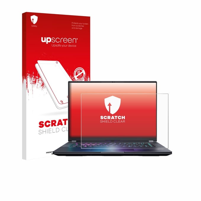 upscreen - Screenprotector voor Gigabyte AORUS Elite 16 2025 - Folie Beschermfolie transparant
