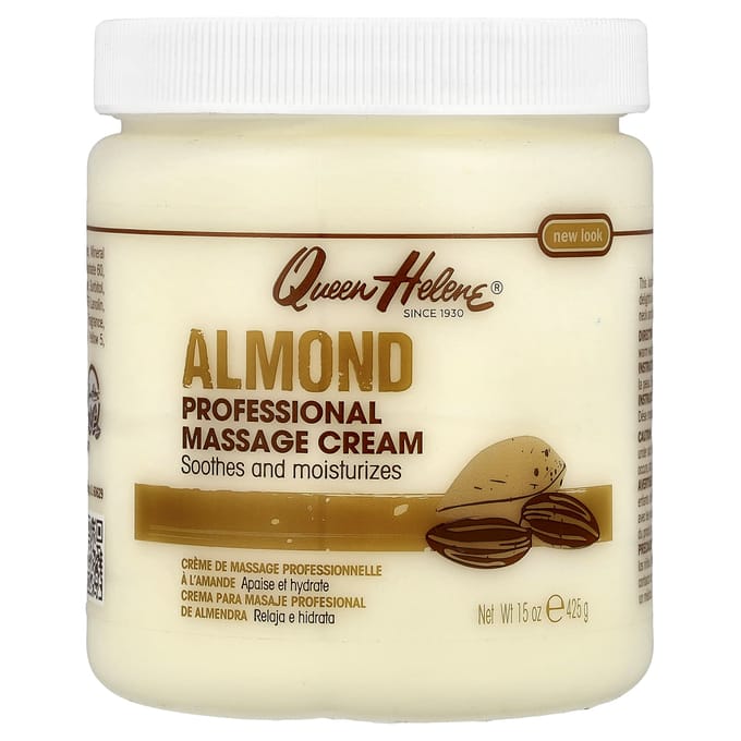 Queen Helene Professionele Massagecrème, Amandel, 425g (15oz) beige