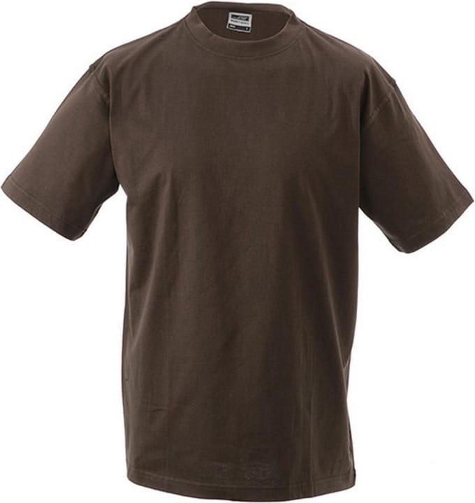James and Nicholson Unisex Zware Ronde Tee (Bruin)