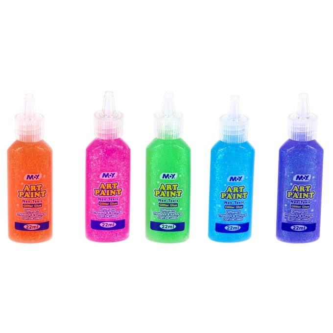 Toi-toys Glitterlijmtubes 5 Stuks