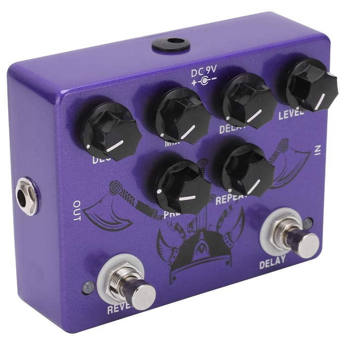 Gitaareffectpedaal Reverb Digitale Delay 2-in-1 True Bypass Enkel Instrument Accessoire CP?80 black