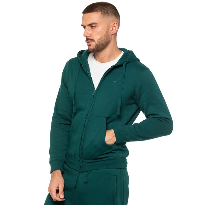 Enzo | Heren Zip Hoodie - Groen