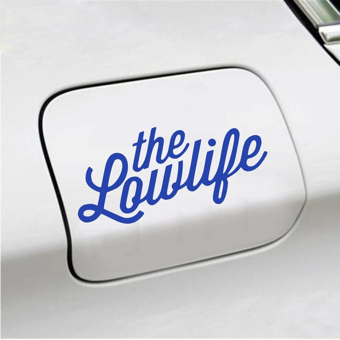 Bumpersticker - The Lowlife - 6,7 X 14,8 - Blauw