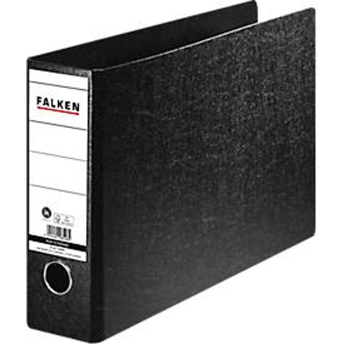 FALKEN ordner, A4 liggend, rugbreedte 80 mm, zwart