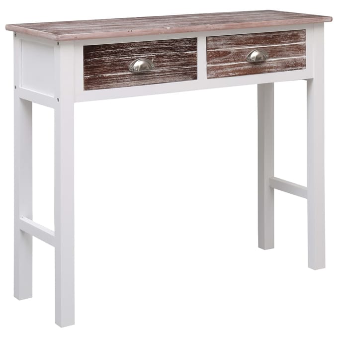 vidaXL - Wandtafel - 90x30x77 - cm - hout - bruin