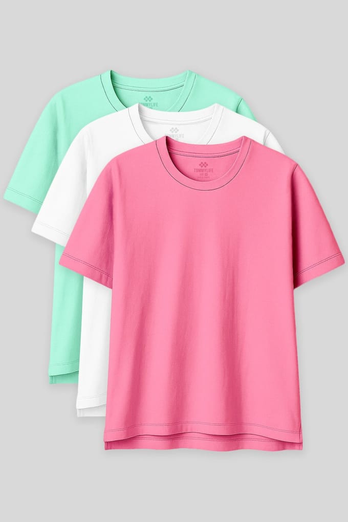 Oversized Katoen-Modal Ronde Hals T-Shirt