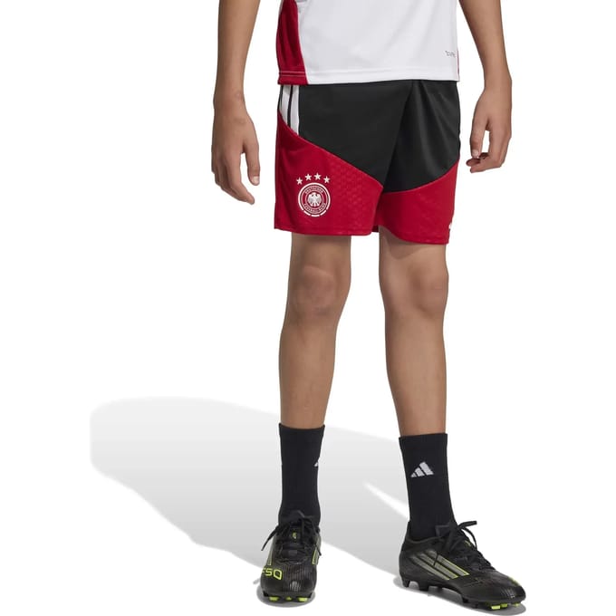 Adidas Germany Korte Broeken Kinder - Zwart - Maat 111 - 116 CM - Poly Mesh