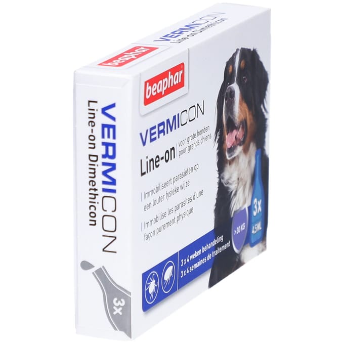 Beaphar® Vermicon Line-On Grote Hond 3x4,5 Unidosis-pipetten