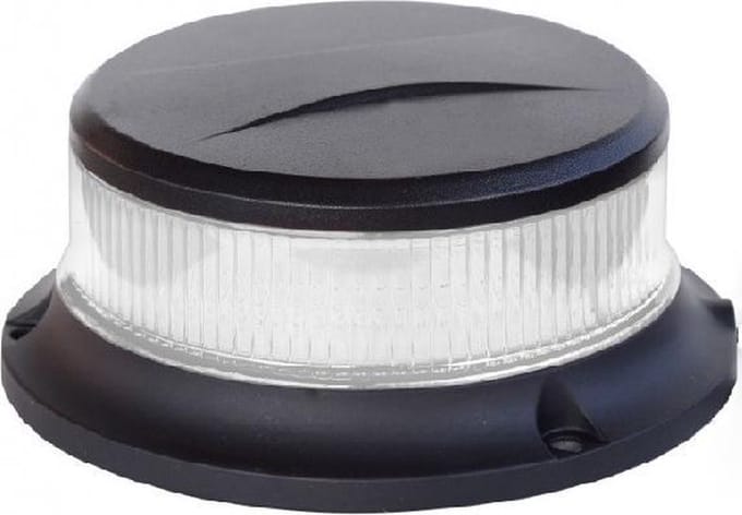 LED Beacon / Dakflitser - 18 LED - R10 / R65 - Oranje (transparante kap)