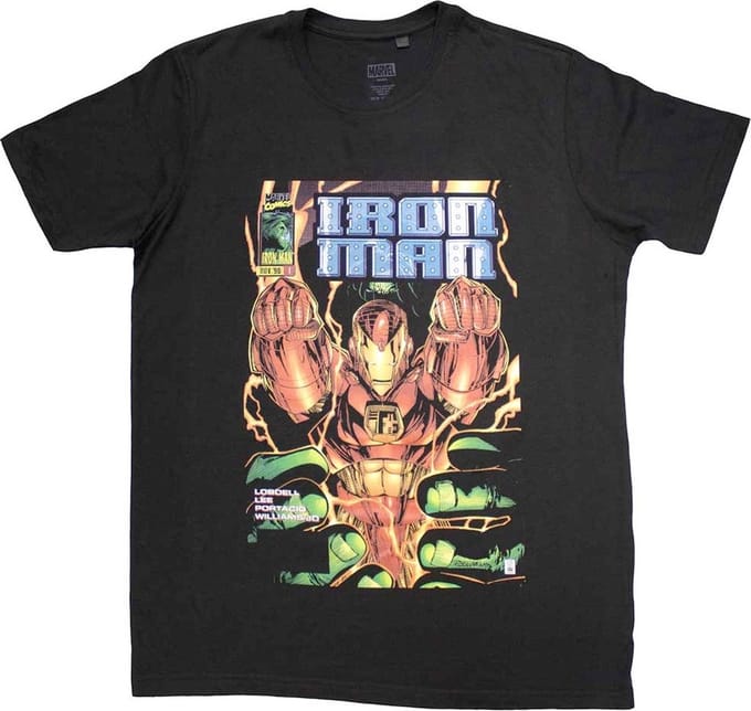 Marvel Iron Man - Fist Comic Cover Heren T-shirt - M - Zwart