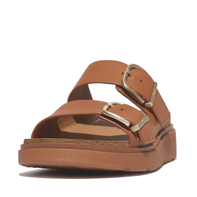 FitFlop FitFlop Gen-FF Buckle Two-Bar Leather Slides WIT - Maat 36