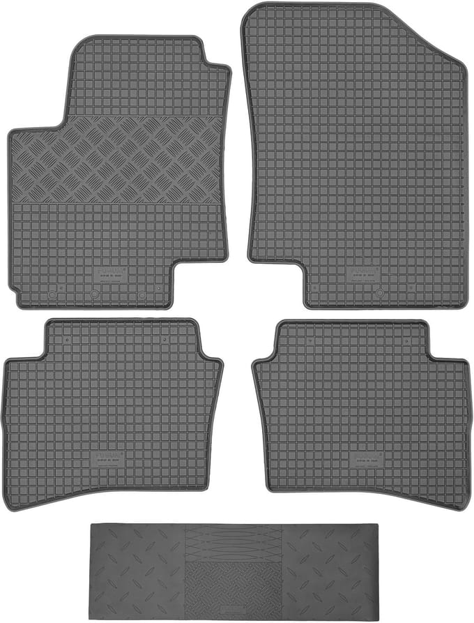 Max-Dywanik Rigum - Hyundai i20 I Hatchback - 2009-2014 - Zwart - Rubber