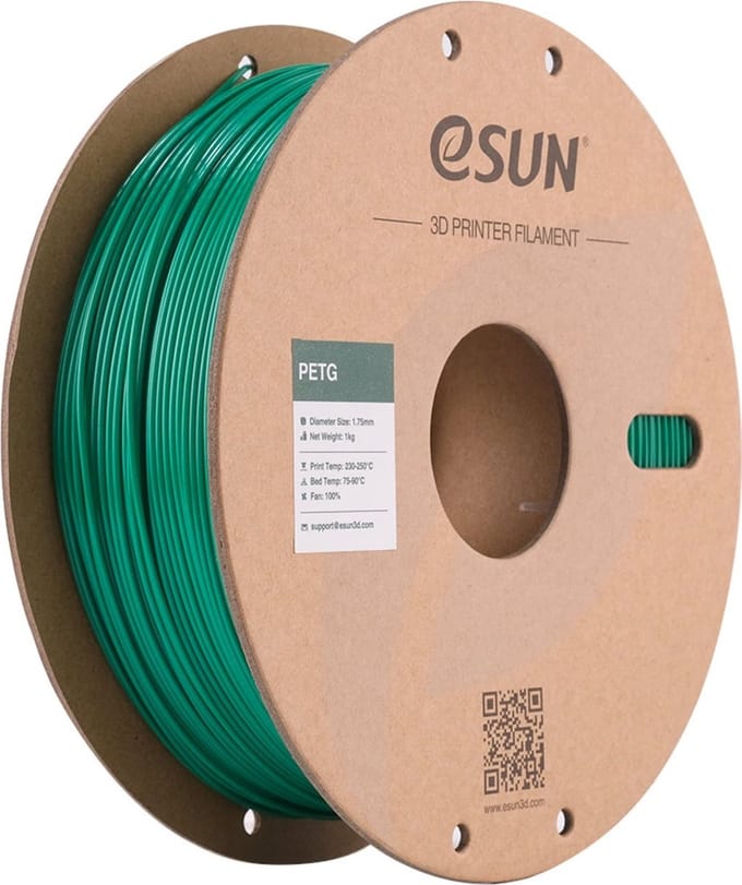 eSun PETG Massief groen / Solid green 1kg - 1.75mm - 3D printer filament