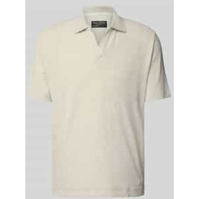 Regular fit poloshirt van badstof van katoen