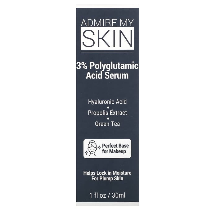 Bewonder Mijn Huid, 3% Polyglutaminezuur Serum, 1 fl oz (30 ml) blue