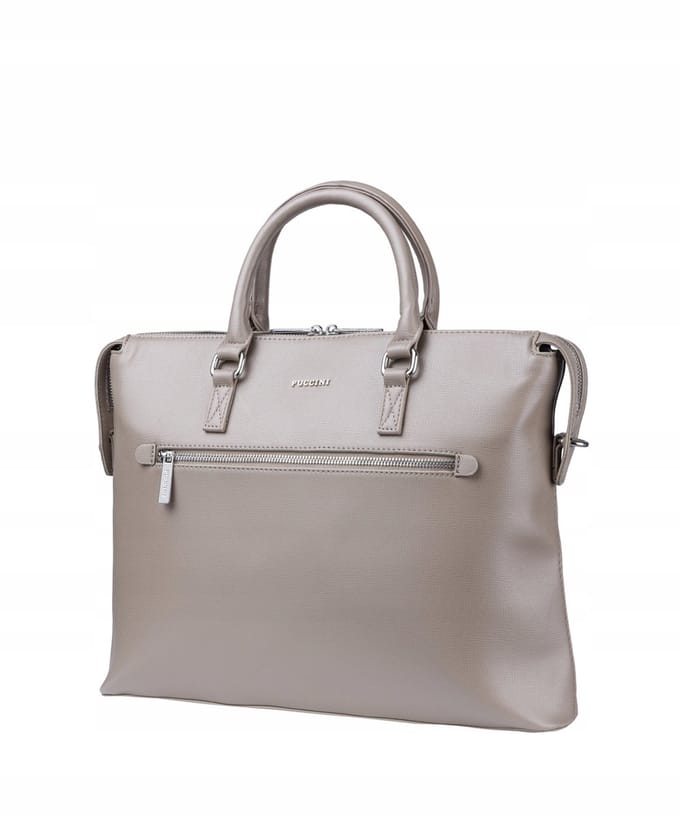 PUCCINI Dames Aktetas Laptop 14" Beige - Stijlvol & Functioneel