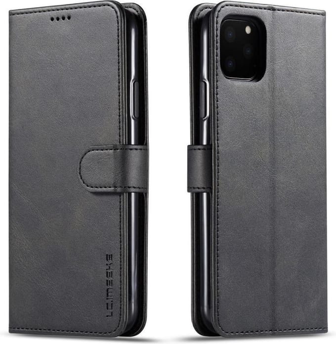 LC.IMEEKE Luxe Book Case - Geschikt voor iPhone 11 Pro Hoesje - Zwart