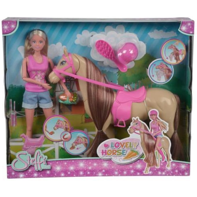 Steffi Lovely Horse 29cm met accessoires Tienerpoppen