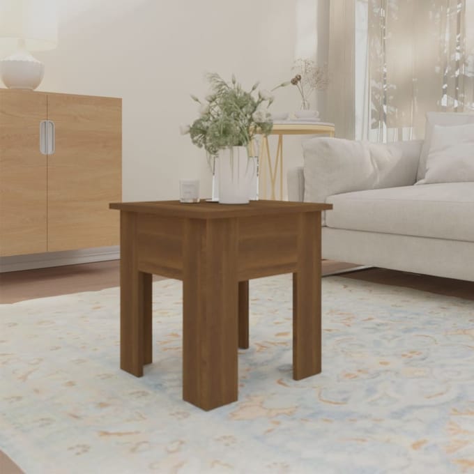 vidaXL - Salontafel - 40x40x42 - cm - spaanplaat - bruin - eikenkleur