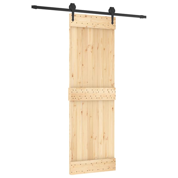 vidaXL - Schuifdeur - 70 - x - 210 - cm - Massief - Pine - Hout - (Onbehandeld)