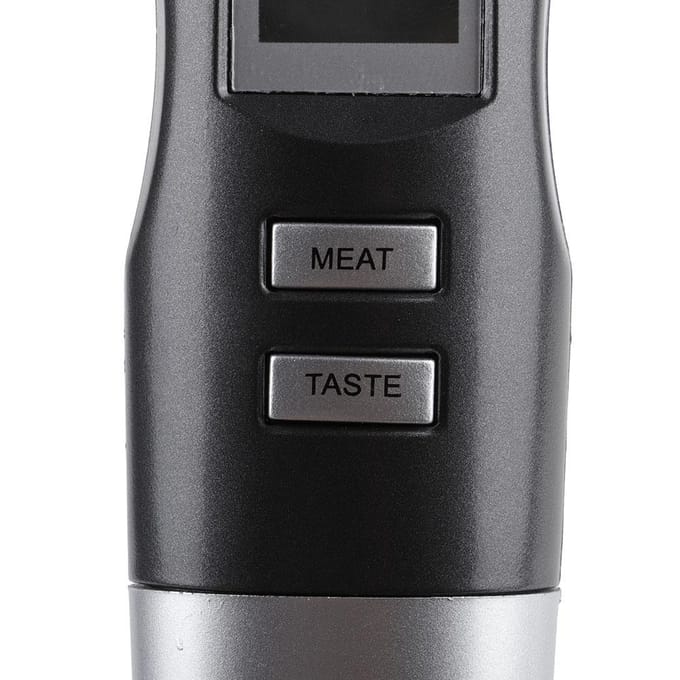 Digitale BBQ Vleesthermometer Vork Grillvork met LCD-display gray