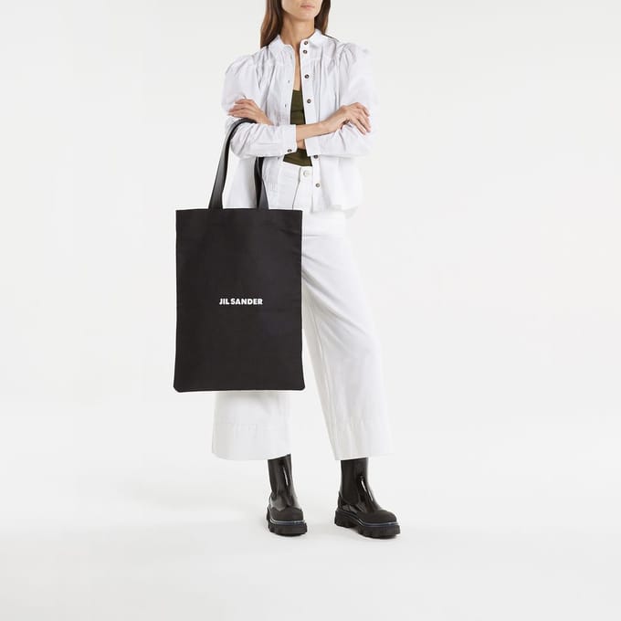 Tote Bag Boek - Jil Sander - Katoen - Zwart