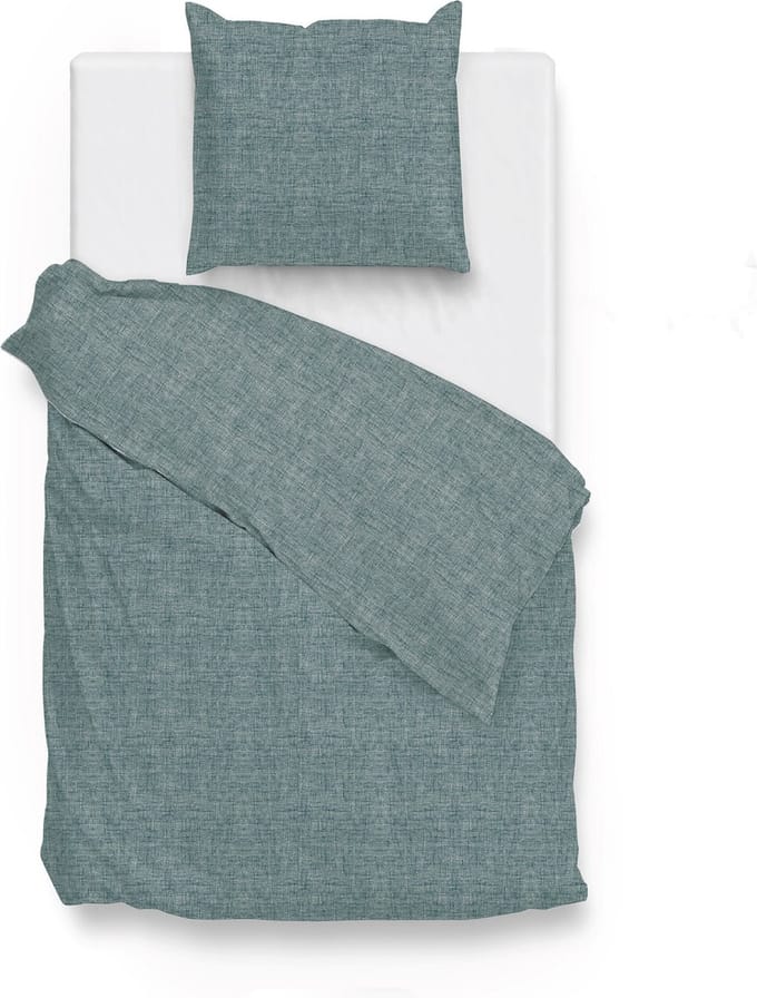 ZoHome Lino Dekbedovertrek - Eenpersoons - 140x200/220 cm - Emerald Green