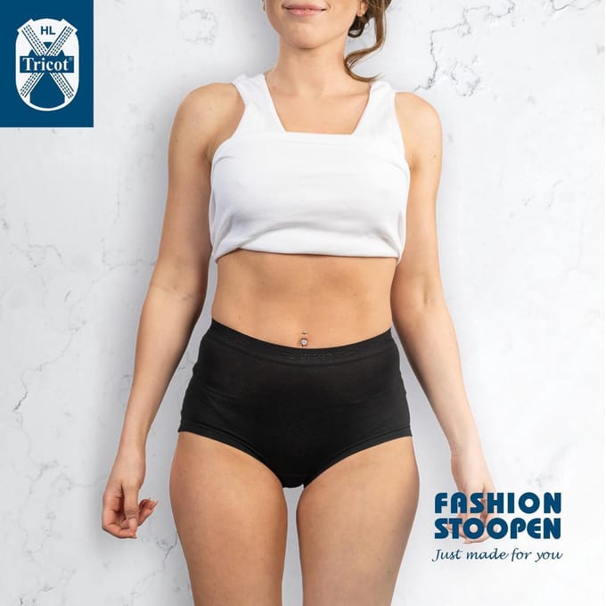 HL Tricot - Boxer basic zwart - Maat S - Vrouwen - ZWART -