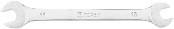 Topex - Dubbele Steeksleutel - 10 x 11 mm - Ergonomisch - Chrome-Vanadiumstaal