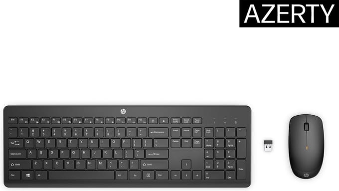 HP 330 - Draadloos Toetsenbord en Muis - Combo - Azerty - Zwart