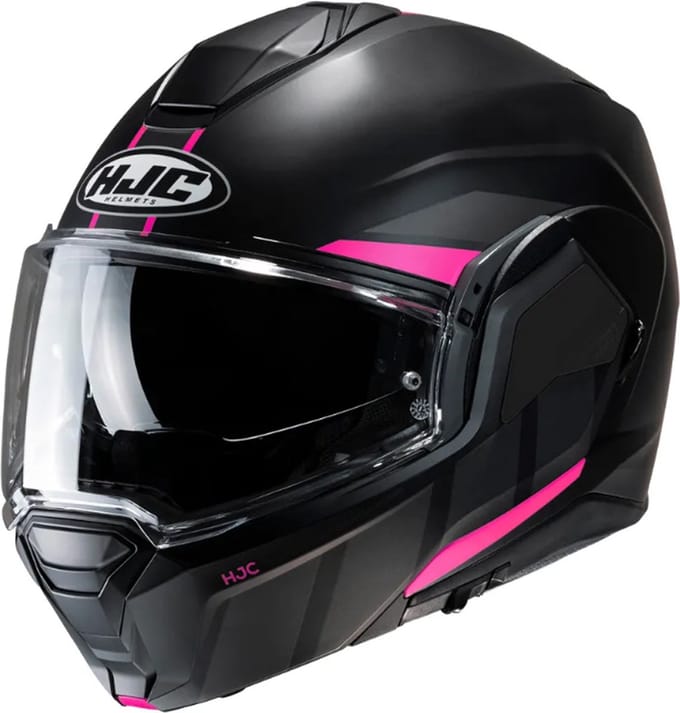Hjc I100 Beis Zwart Roze MC8SF Systeemhelm - Helm