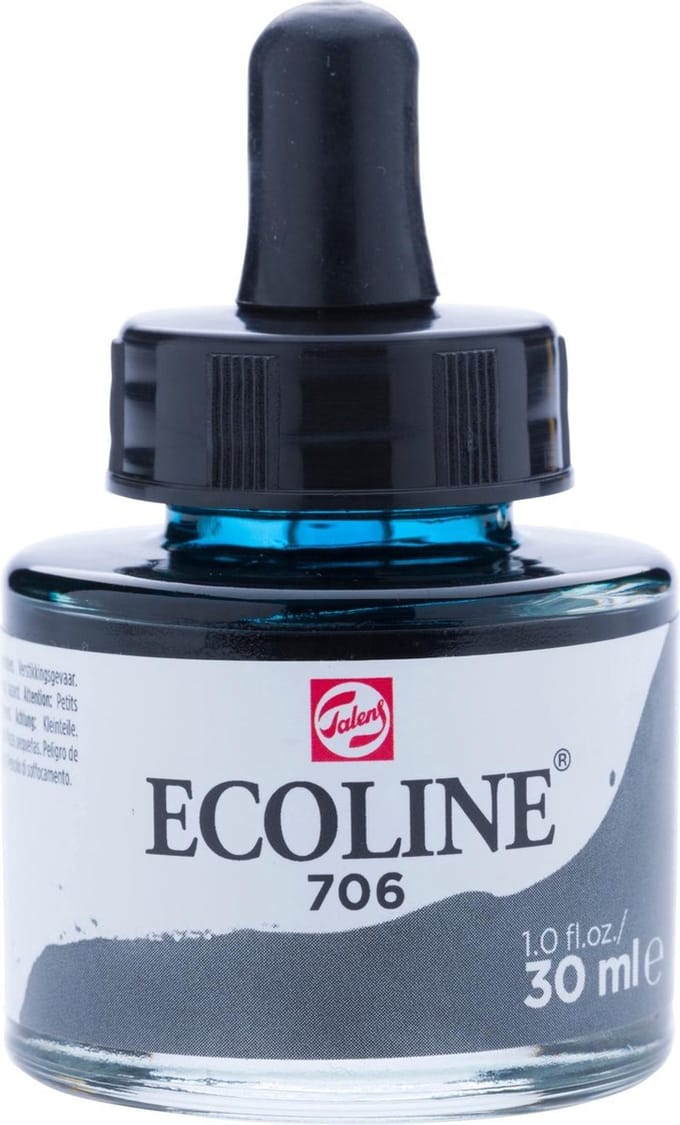 Ecoline 30 ml 706 Donkergrijs